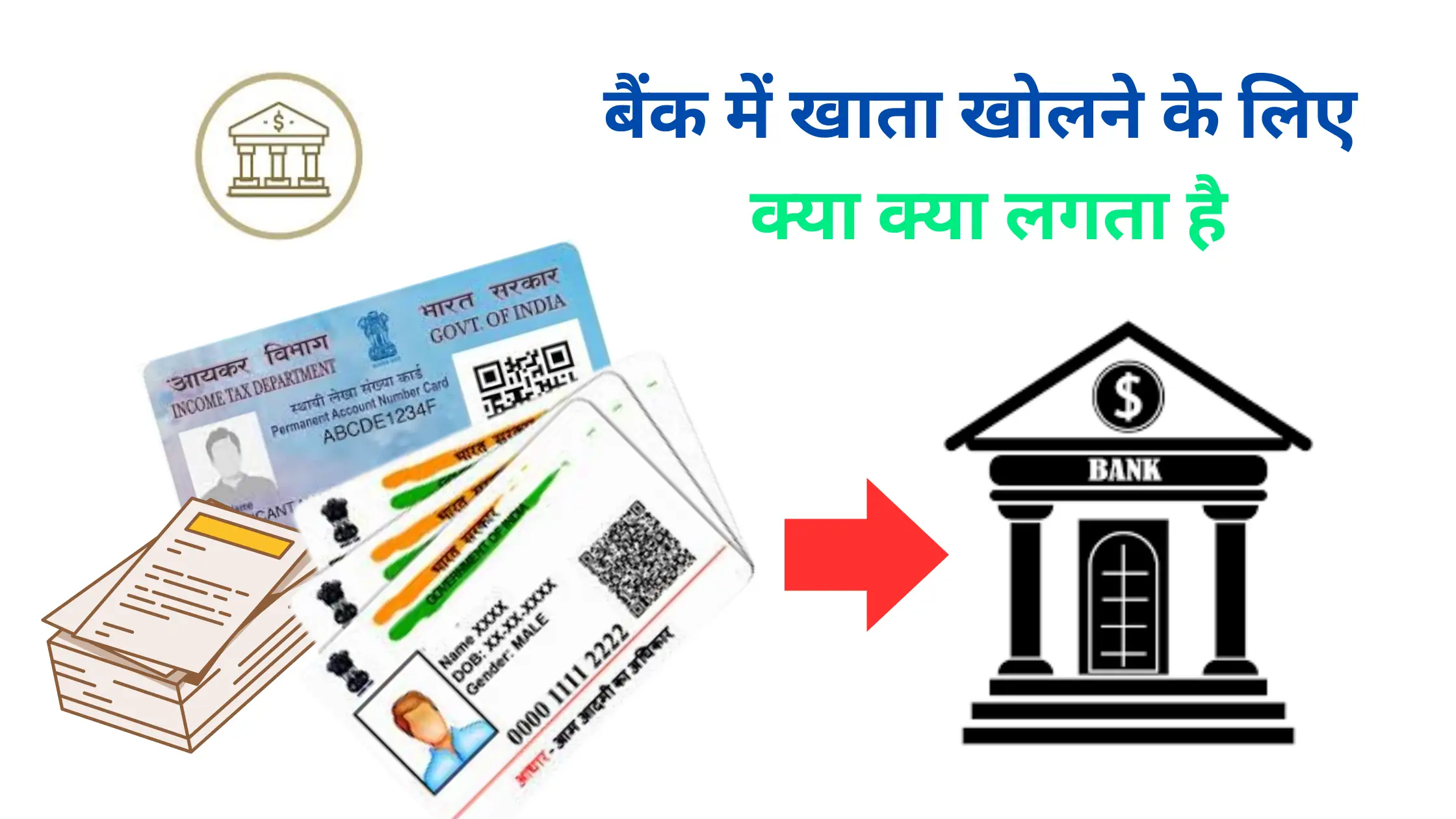 bank me khata kholne ke liye kya kya lagta hai