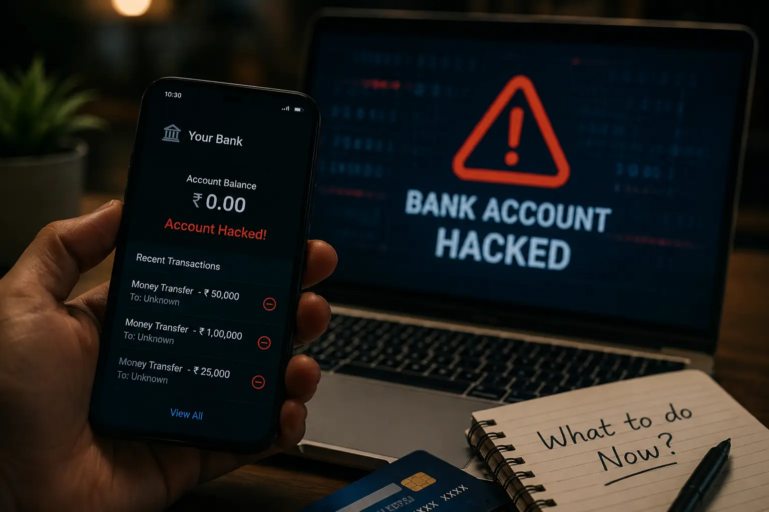 Bank Account Hack Ho Gaya To Kya Kare