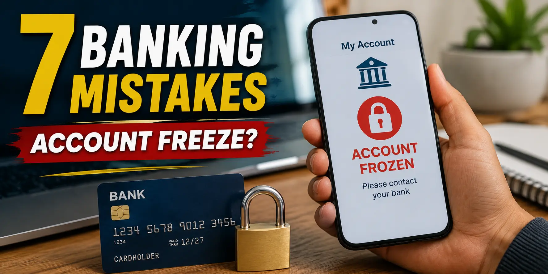 Ye 7 Banking Mistakes Aapka Account Freeze Kar Sakti Hain