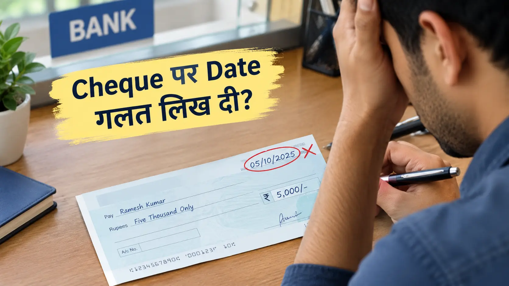 Cheque Par Date Galat Diya hai Kya Kare